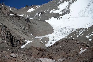 10 The Trail Crosses The Glacier And Then Ascends The Hill In The Centre Middle To Camp 1 From Plaza Argentina Base Camp.jpg